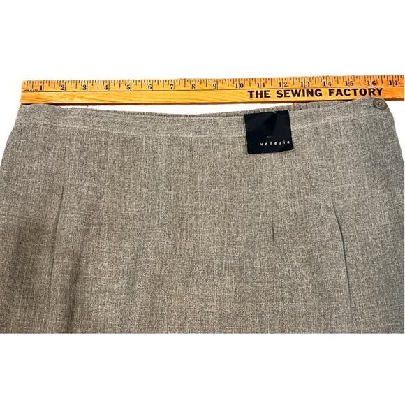 Deadstock Venezia Lane Bryant 90 Style Maxi Skirt Slit Embroidered SZ 14 16 Gray - Picture 6 of 12